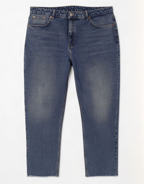 Topshop Dame Straight Jeans UK 18 XL W36 L26 Blå Bomuld