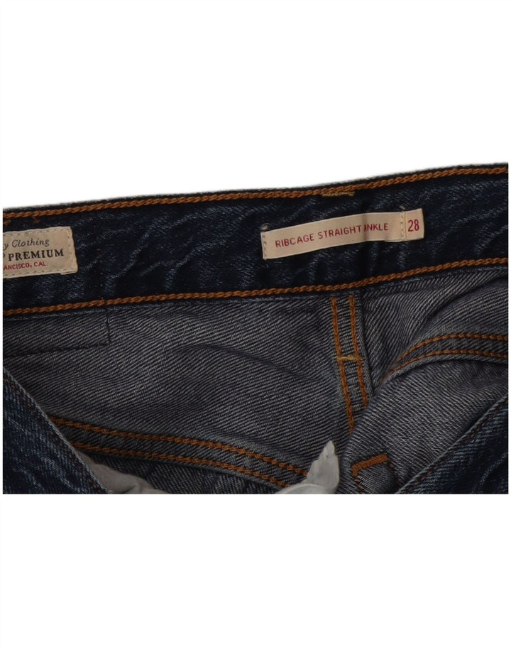 Levi's Dame Ribcage Straight Jeans W28 L26 Marineblå