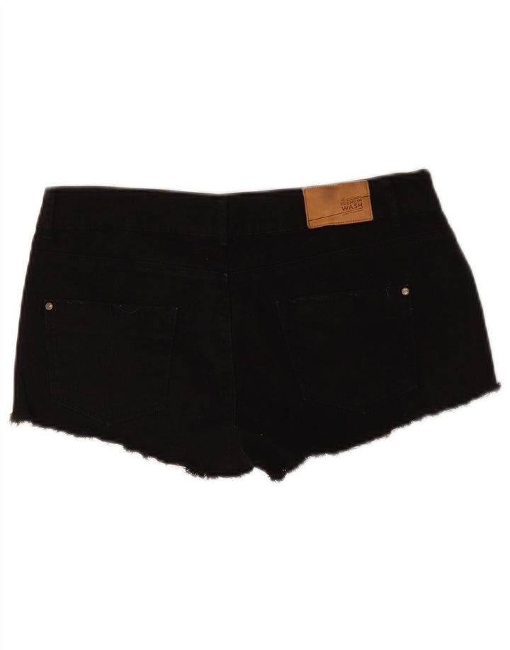 Zara Dame Denim Shorts EU 38 Small W28 Sort
