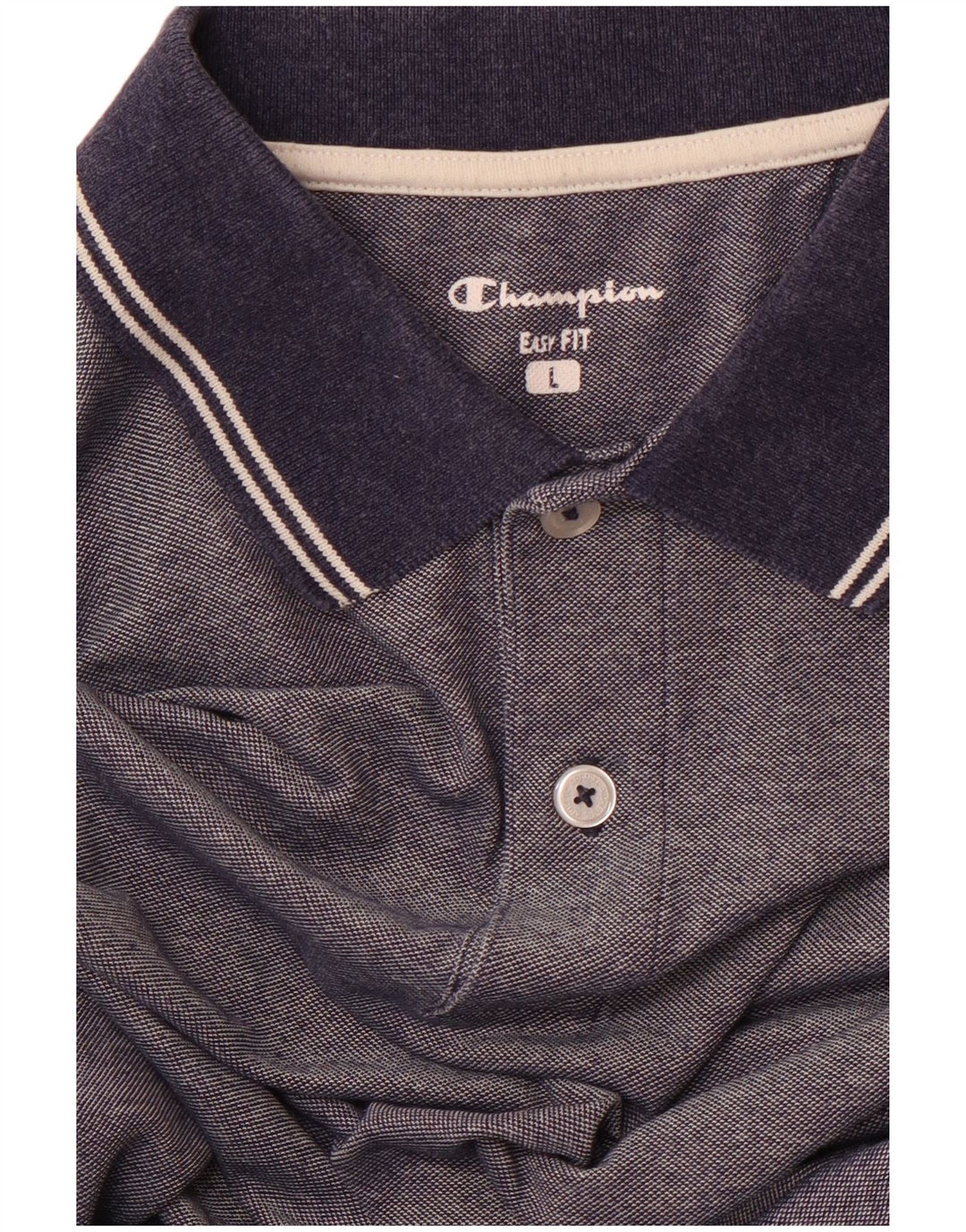CHAMPION Herre Easy Fit Polo Shirt Large Navy Blue