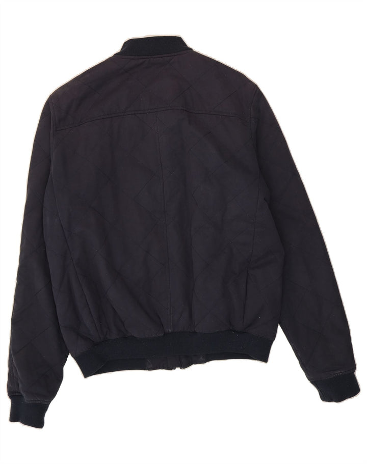 JACK WILLS Mens Bomber Jacket UK 38 Medium Navy Blue Cotton Vintage Jack Wills and Second-Hand Jack Wills from Messina Hembry 