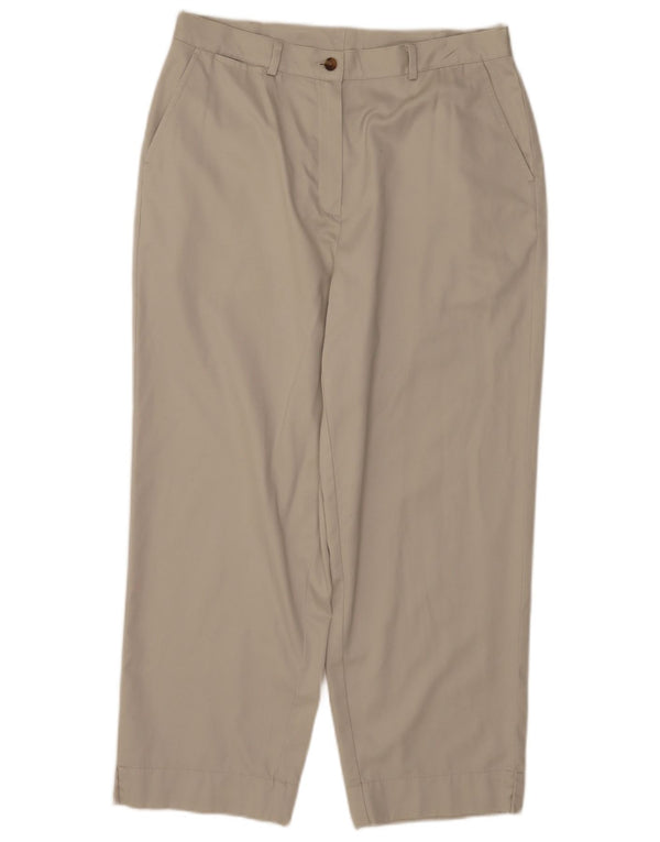 L.L.Bean koniske Chinobukser til kvinder US 14 XL W34 L26 Beige Bomuld