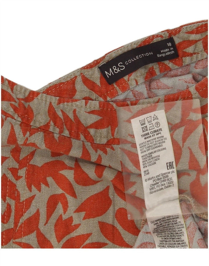 Marks & Spencer Dame Ærmeløs Shift Dress UK 18 XL Flerfarvet blomster