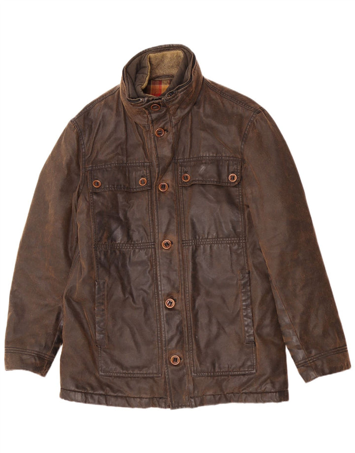 Marlboro Classics Herre Utility Jacket UK 40 Large Brown Cotton Classic