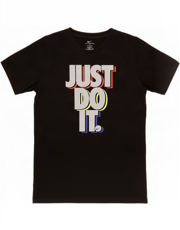 Nike drenge grafisk t-shirt top 13-14 år XL sort bomuld