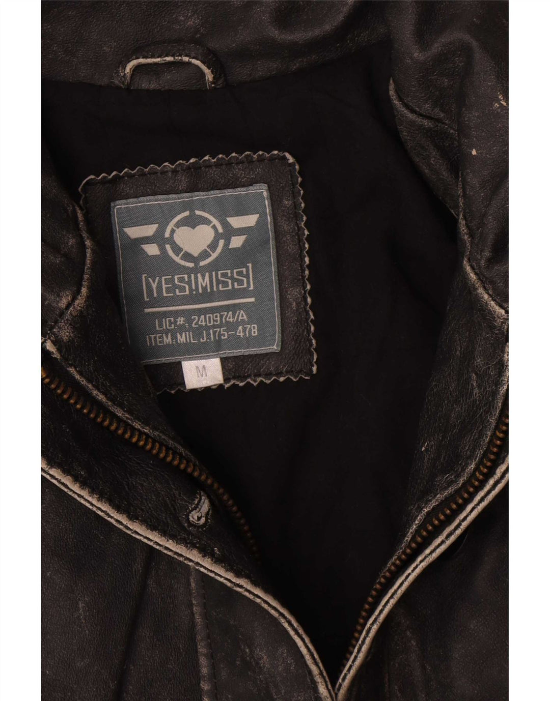 Vintage Dame Læderjakke UK 12 Medium Sort