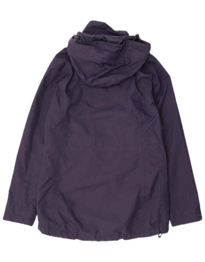 Mountain Warehouse Dame Regnfrakke med hætte UK 10 Small Navy Blue Nylon