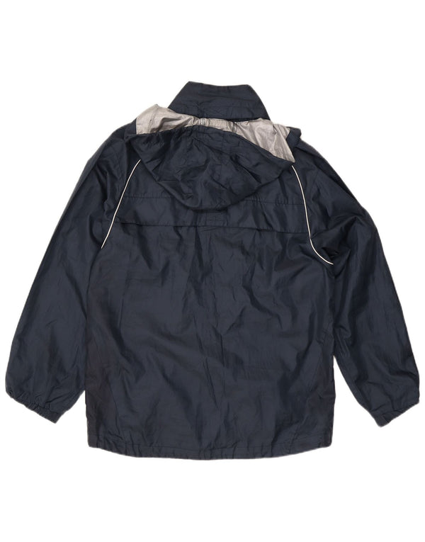 Umbro Regnjakke med hætte til mænd UK 36 Small Navy Blue Polyester