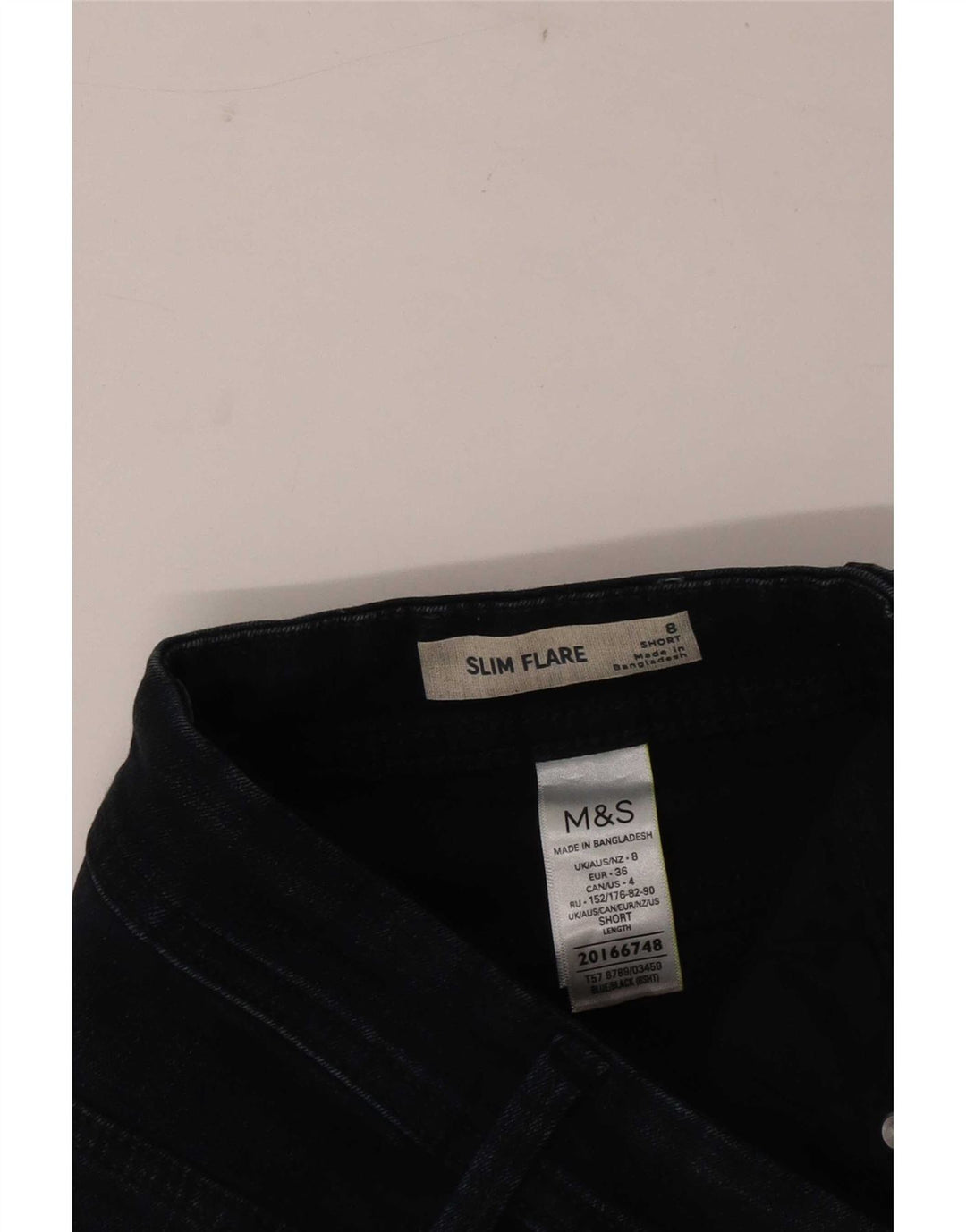 Marks & Spencer Dame Slim Flared Jeans UK 8 Small W26 L28 Navy Blue