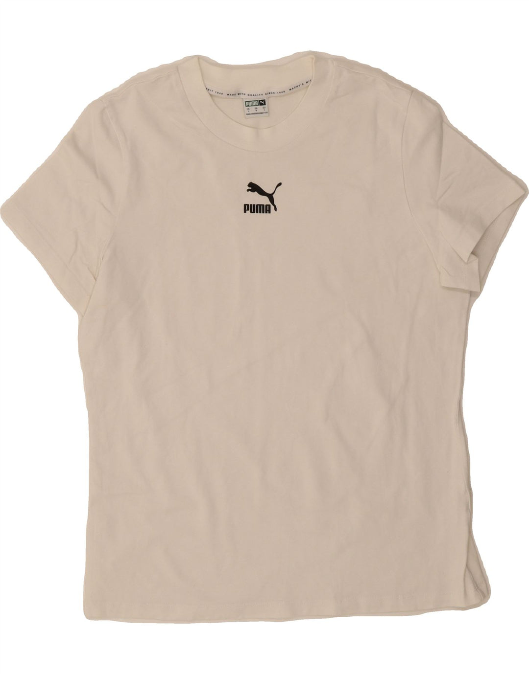 PUMA Womens T-Shirt Top UK 14 Large White Vintage Puma and Second-Hand Puma from Messina Hembry 