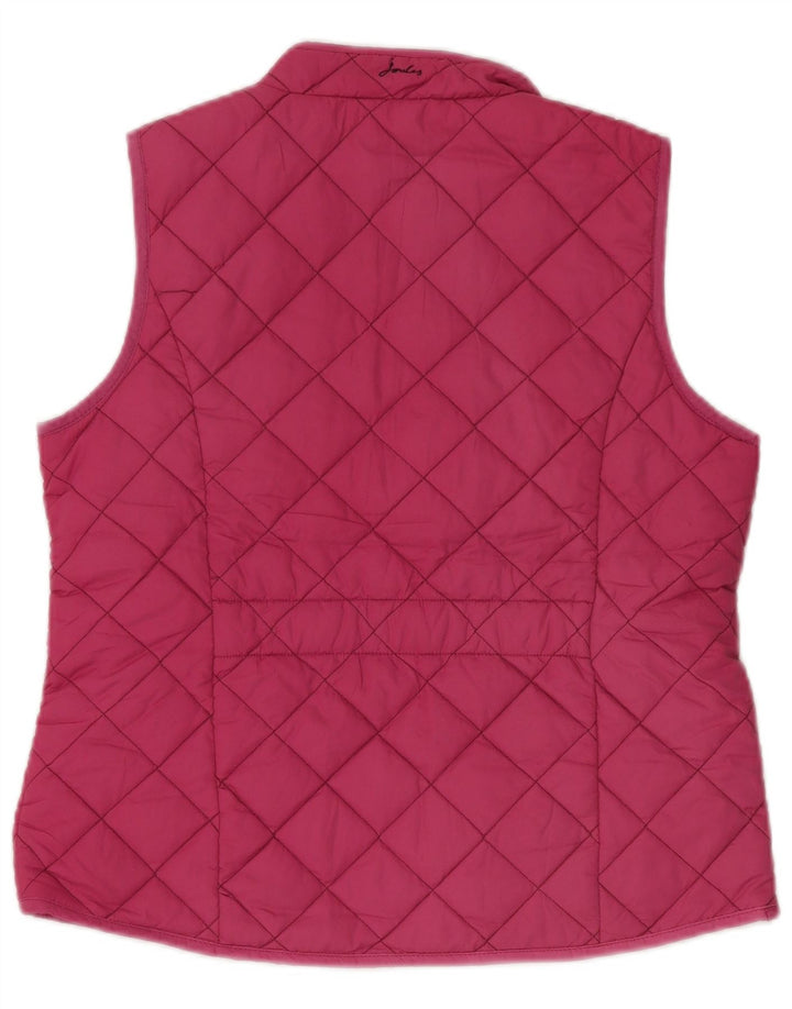 JOULES Dame Quilted Gilet UK 14 Large Pink Polyester