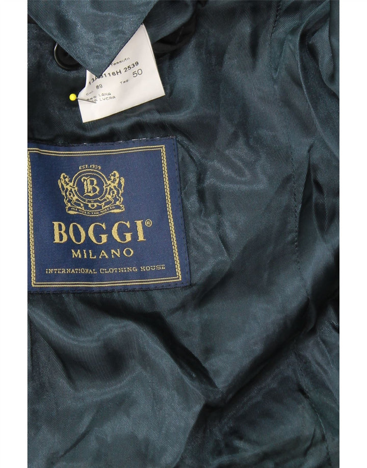 BOGGI Herre 3-knaps blazerjakke IT 50 Stor sort stribet uld