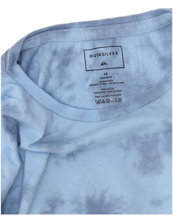 Quiksilver Boys Regular Fit Pullover træningsdragt top 13-14 år Blue Tie Dye