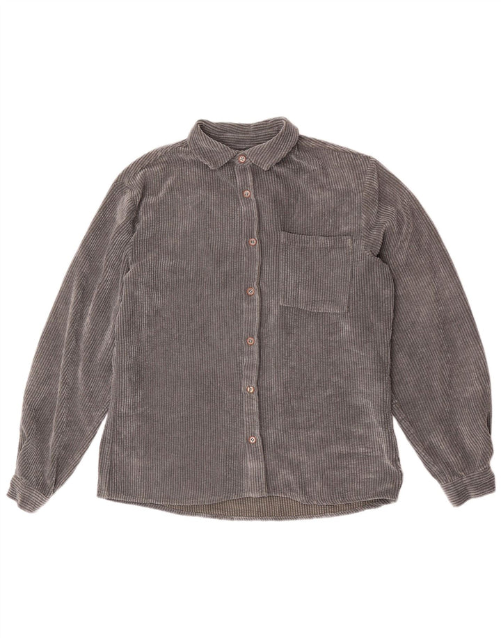 ZARA Herre Corduroy Relaxed Fit skjorte mellemgrå