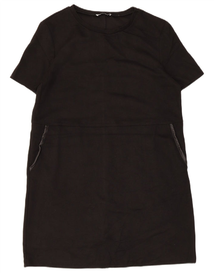 Zara Womens Shift Dress UK 14 Medium Black