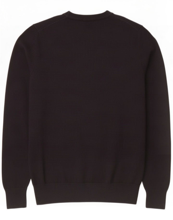 Marks & Spencer sweater med rund hals til mænd Medium Sort Bomuld