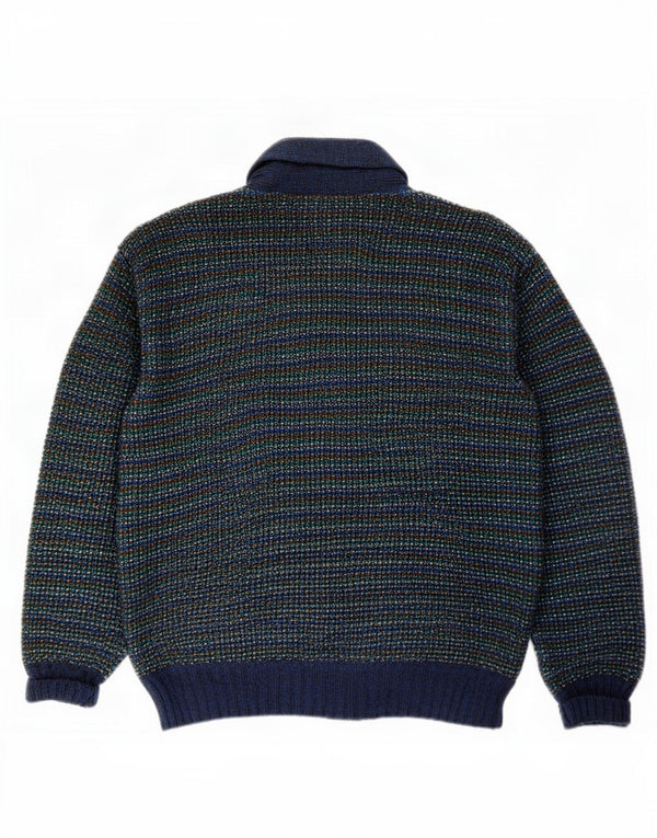 Missoni Mens Cardigan Sweater Medium Multicoloured Striped Wool