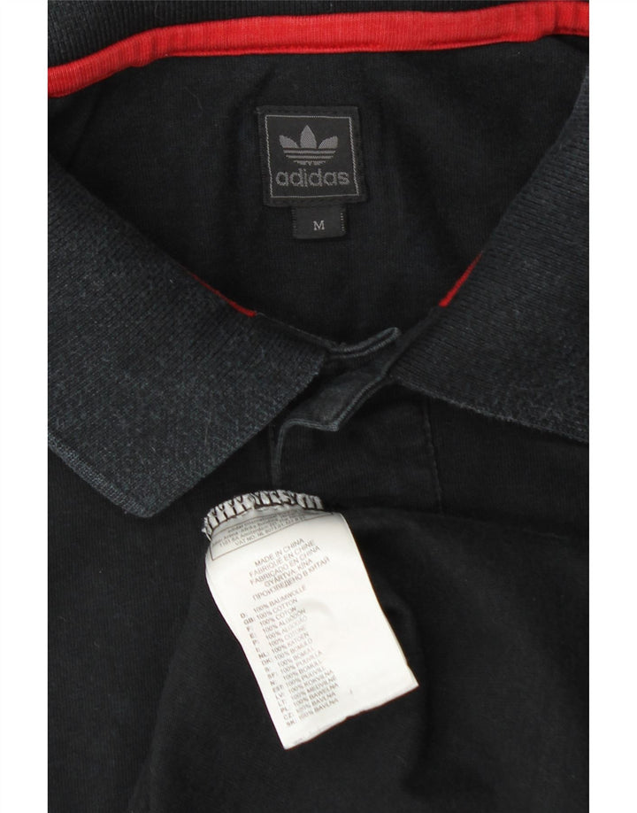 Adidas Poloshirt til mænd Medium Sort Colourblock Bomuld
