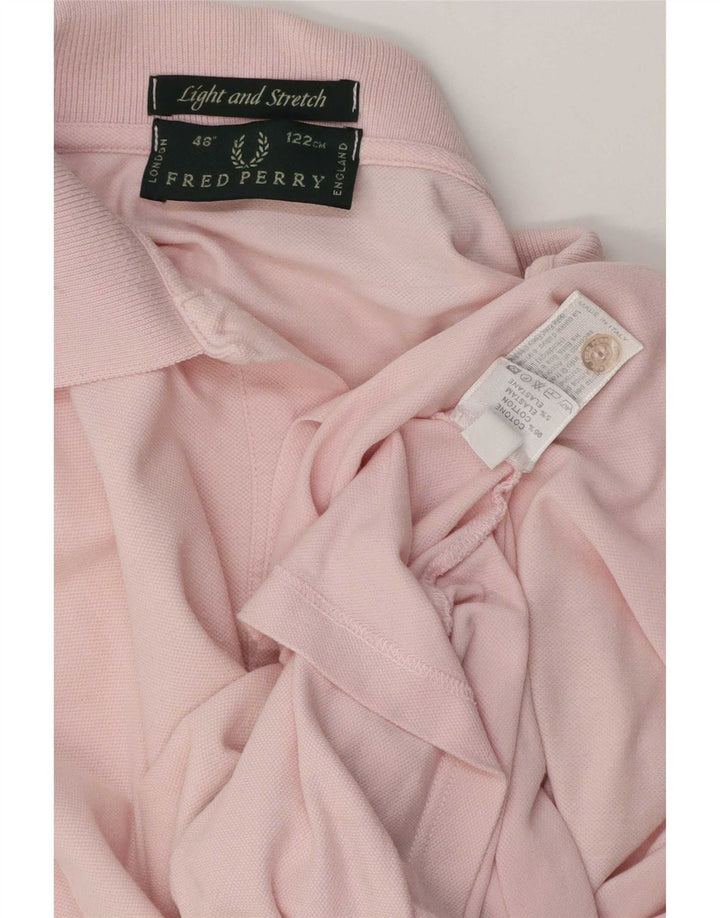 Fred Perry herre poloshirt stor pink stribet bomuld