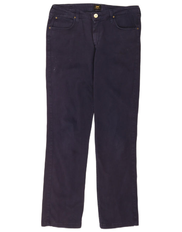 Lee Dame Marion Straight Casual Bukser W31 L30 Marineblå Bomuld