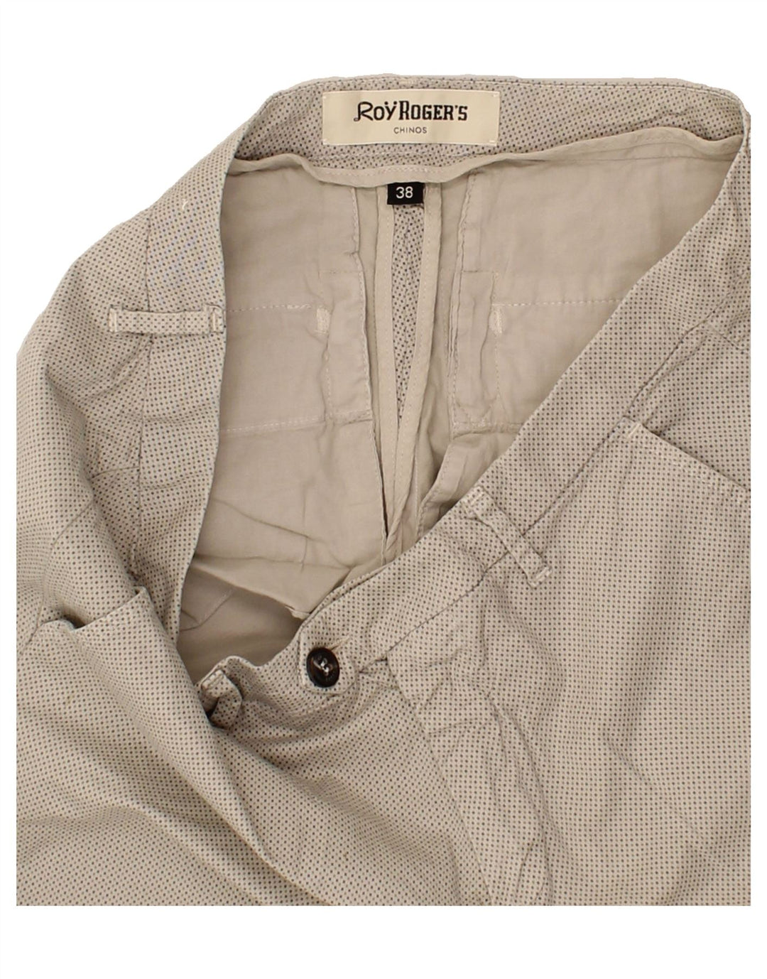 ROY ROGERS Mens Chino Shorts W38 XL Grey Geometric Cotton Vintage Roy Rogers and Second-Hand Roy Rogers from Messina Hembry 