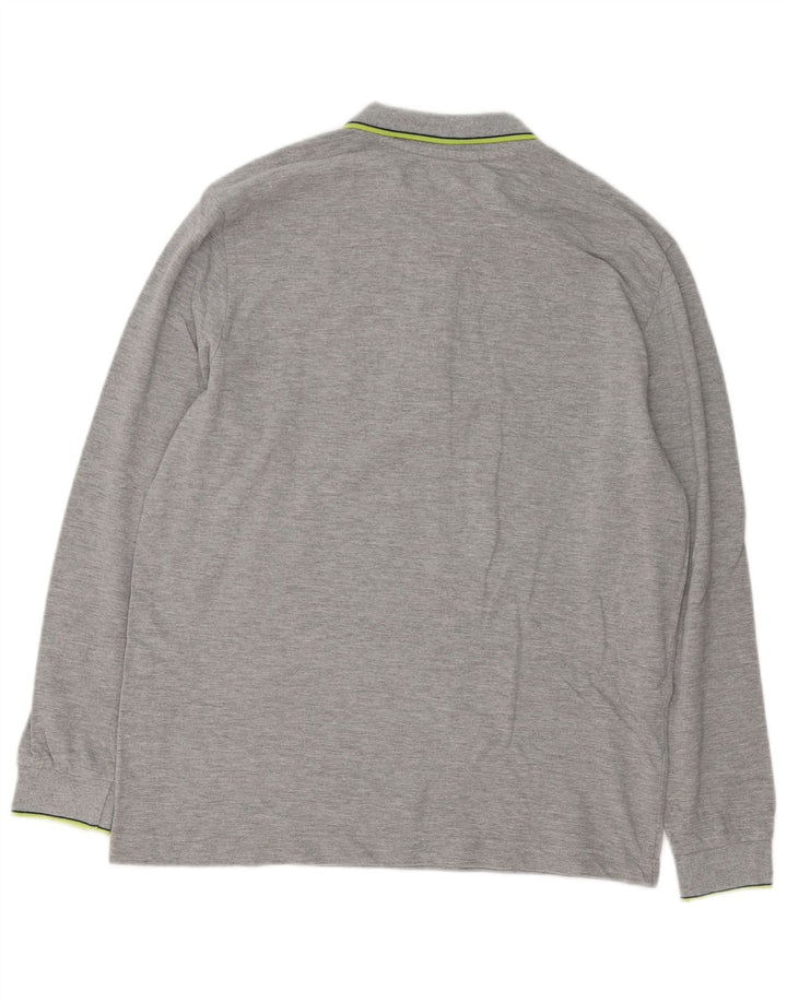 Kappa Langærmet Regular Fit Polo Shirt til mænd Stor grå bomuld