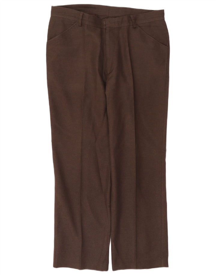 Farah Straight Casual Bukser til mænd W36 L29 brun polyester