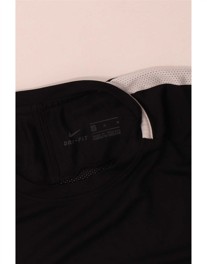 Nike Herre Dri Fit T-shirt Top Medium Sort Colourblock Polyester