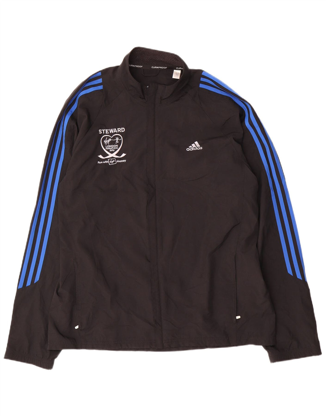 Adidas Grafisk regnjakke til mænd UK 40 Stor sort polyester