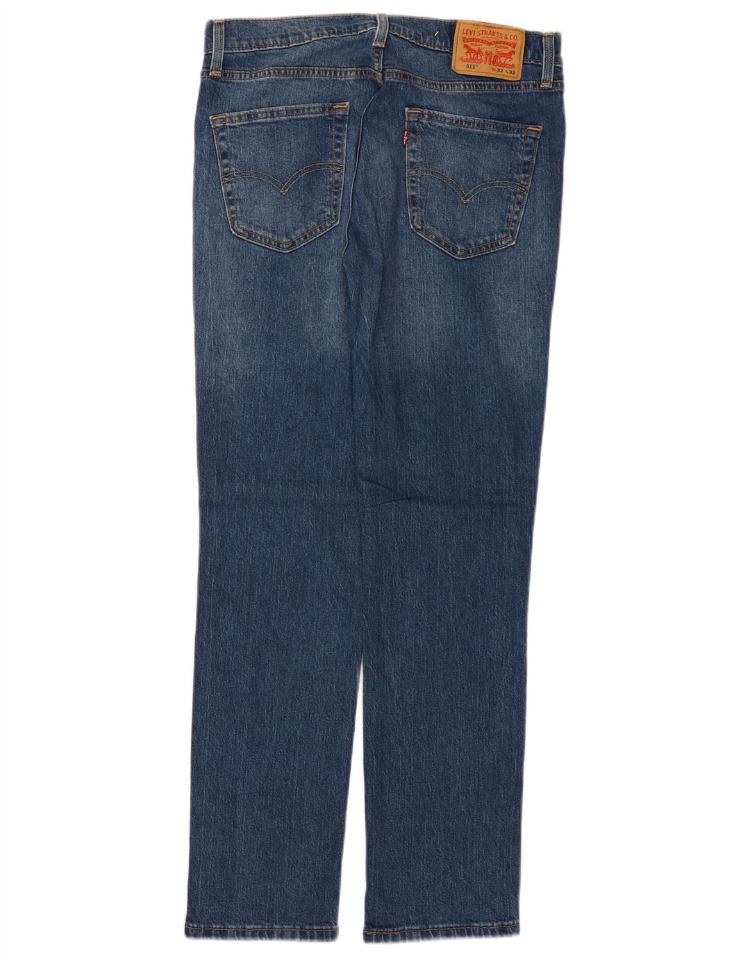 LEVI'S Herre 511 Slim Jeans W32 L32 Blå Bomuld