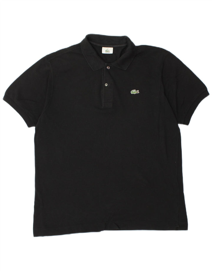Lacoste Herre Polo Shirt Størrelse 5 Large Sort Bomuld