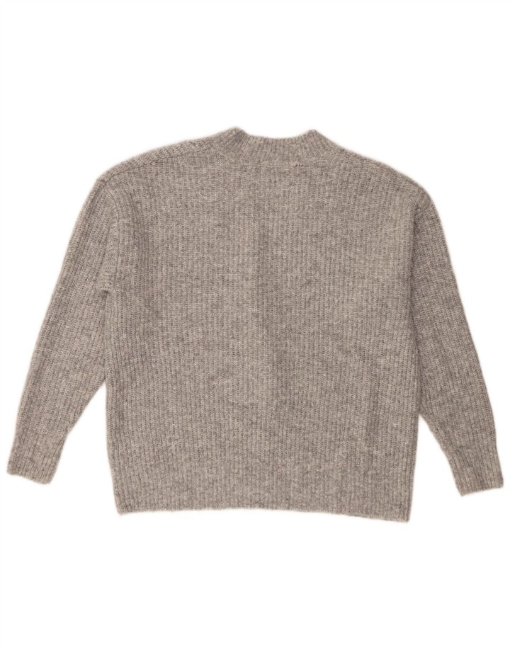 Zara Pige Cardigan Sweater 9-10 År Grå Polyester