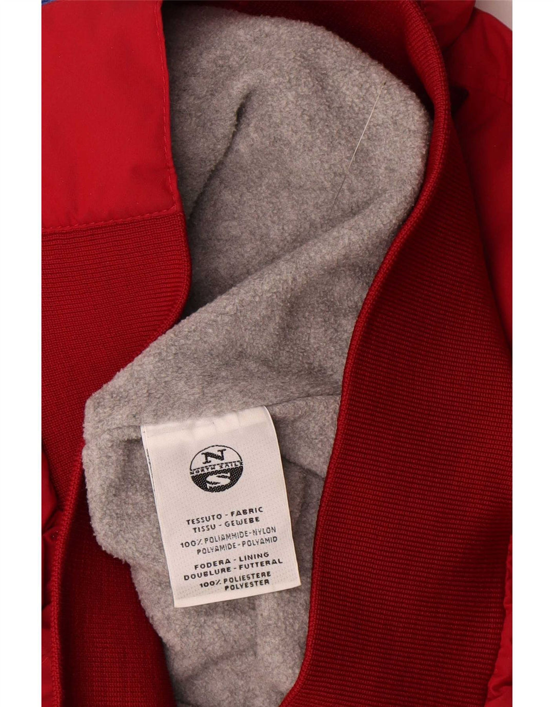 North Sails Herre Hooded Bomber Jacket UK 36 Small Red Polyester