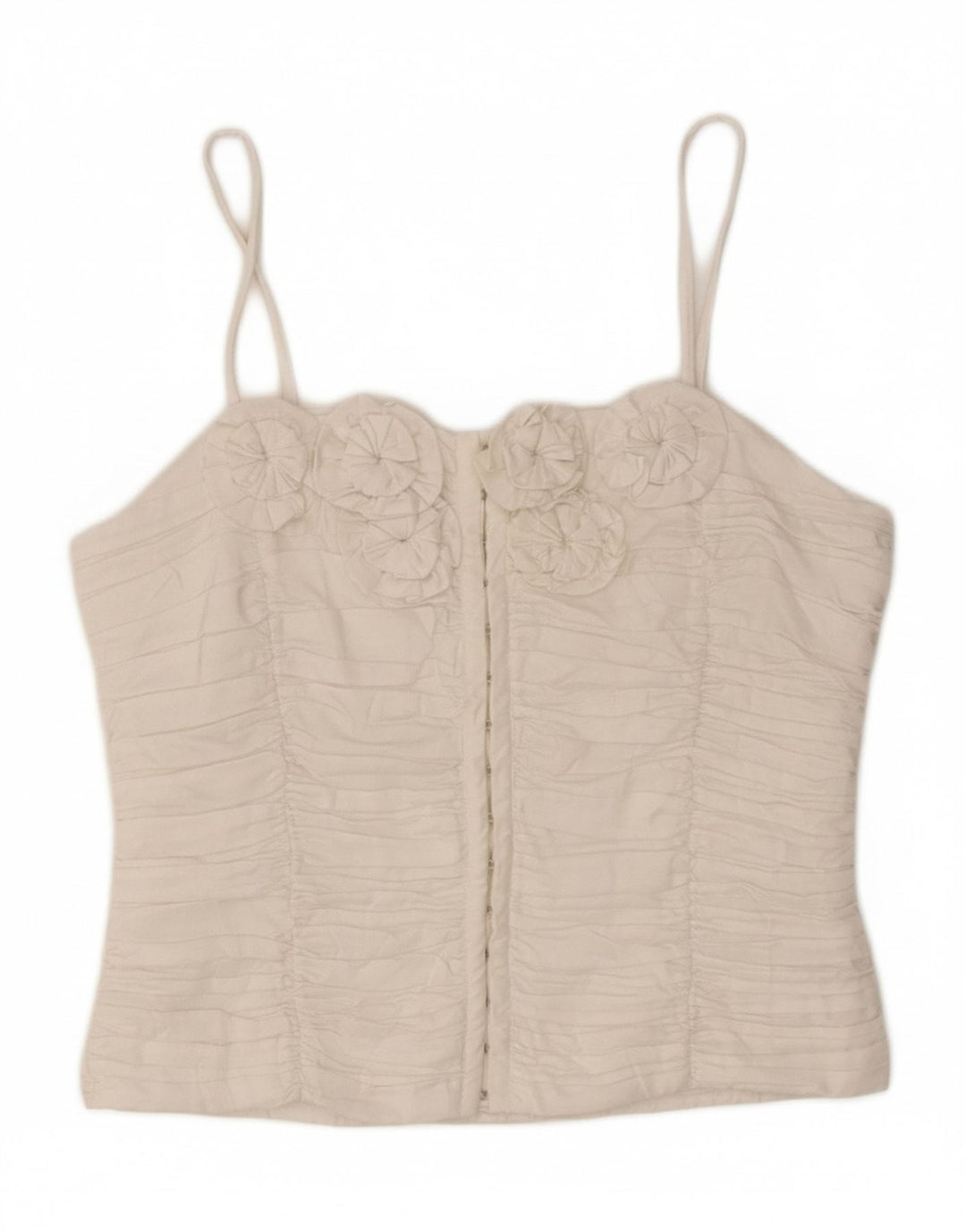 ZARA Womens Crop Cami Top UK 16 Large White