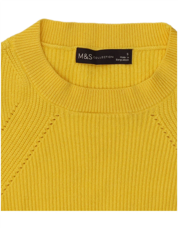 Marks & Spencer Dame sweater med rund hals DK 10 Lille Gul