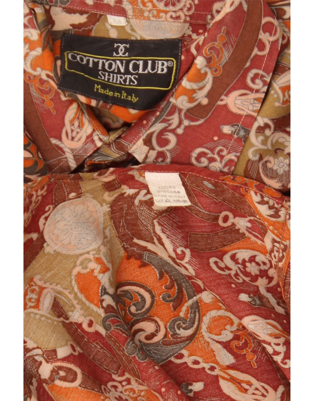 Cotton Club herreskjorte medium brun blomsterviscose
