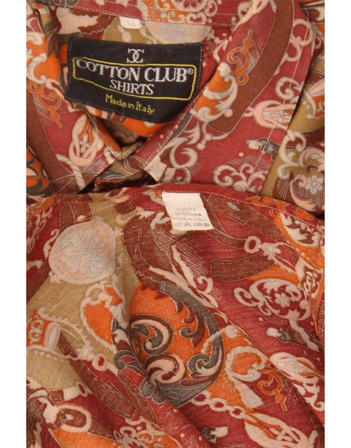 Cotton Club herreskjorte medium brun blomsterviscose