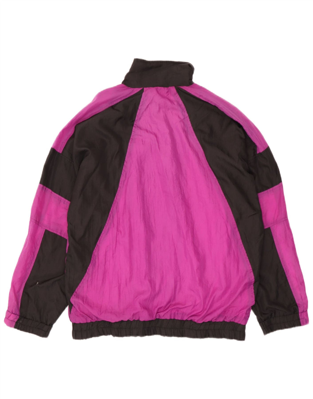 Vintage træningsdragt til mænd Topjakke Stor sort Colourblock Nylon