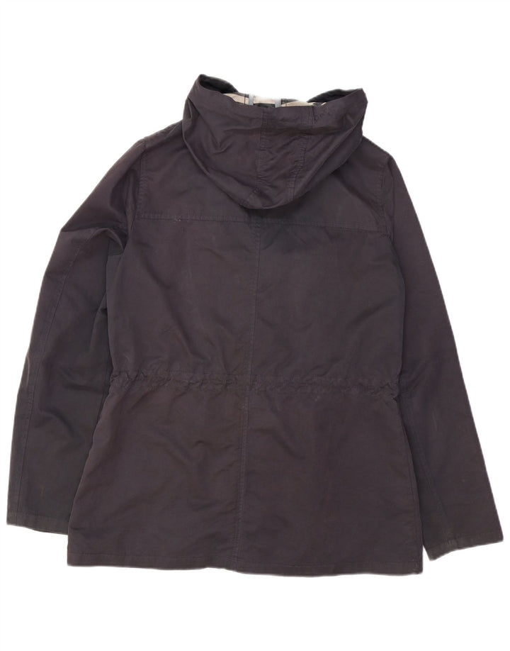 FAT FACE Regnjakke med hætte til kvinder UK 12 Medium Navy Blue