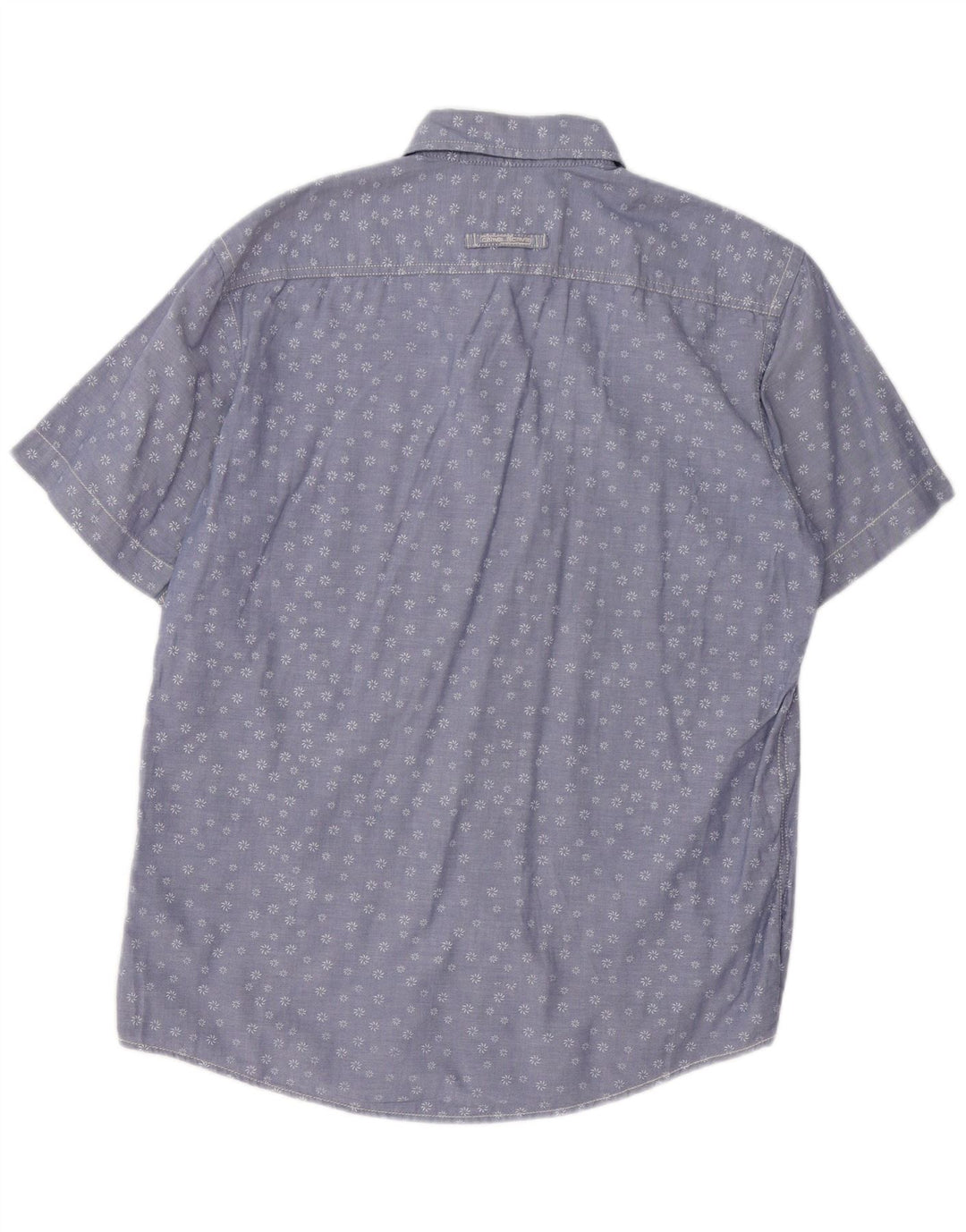 Camel Active Kortærmet Herreskjorte Medium Blue Floral Bomuld
