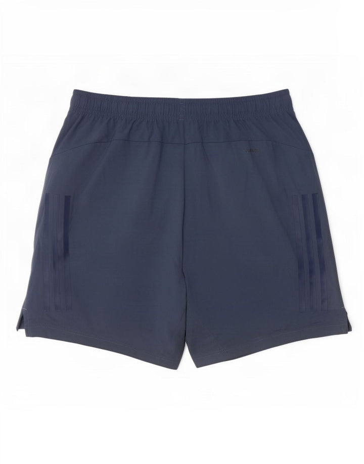 Adidas Womens Climacool Sports Shorts UK 12 Medium Navy Blue Polyester