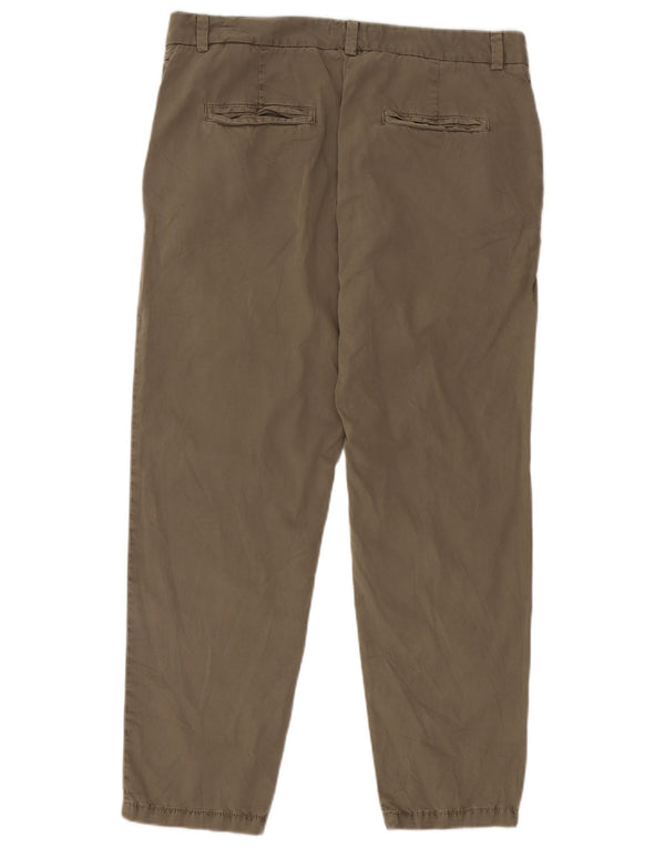 Marks & Spencer Dame Crop Slim Chino Bukser UK 14 Large W32 L26 Khaki