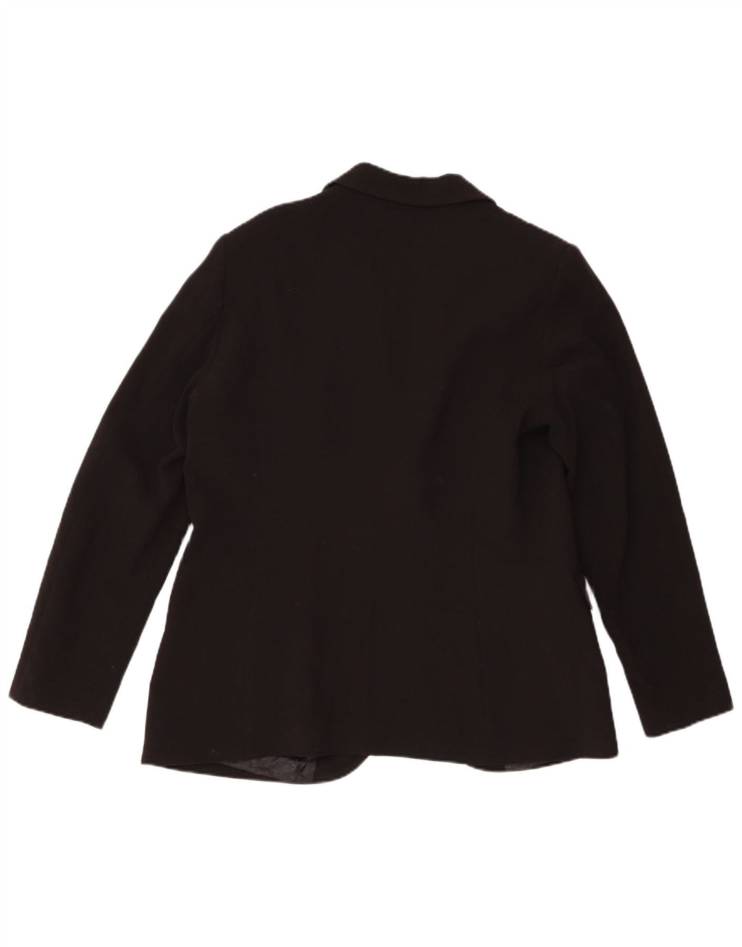 Benetton Dame 1 Knap Blazer Jacket UK 16 Stor Sort Polyester