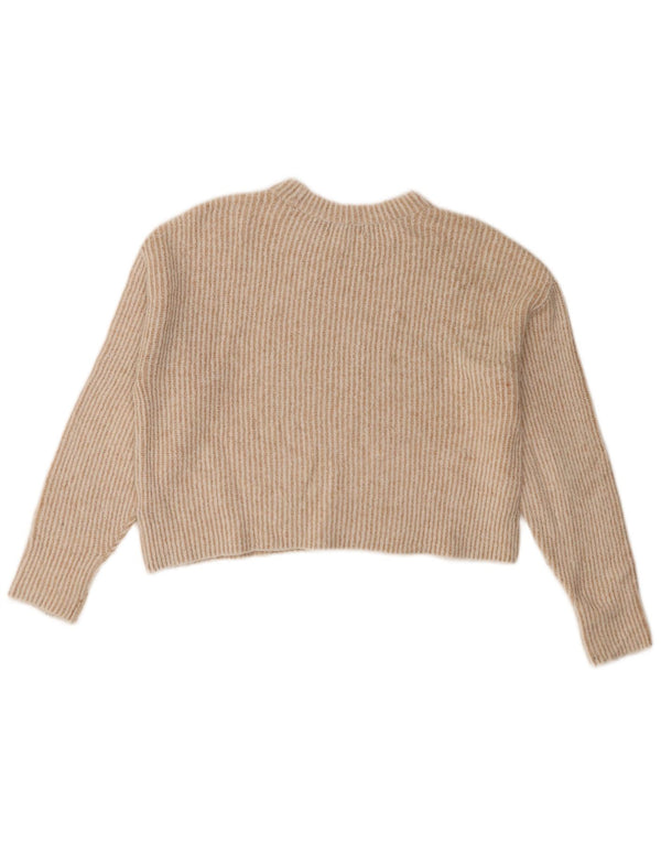 Topshop Womens Crop Oversized trøjetrøje med rund hals DK 6 XS Beige