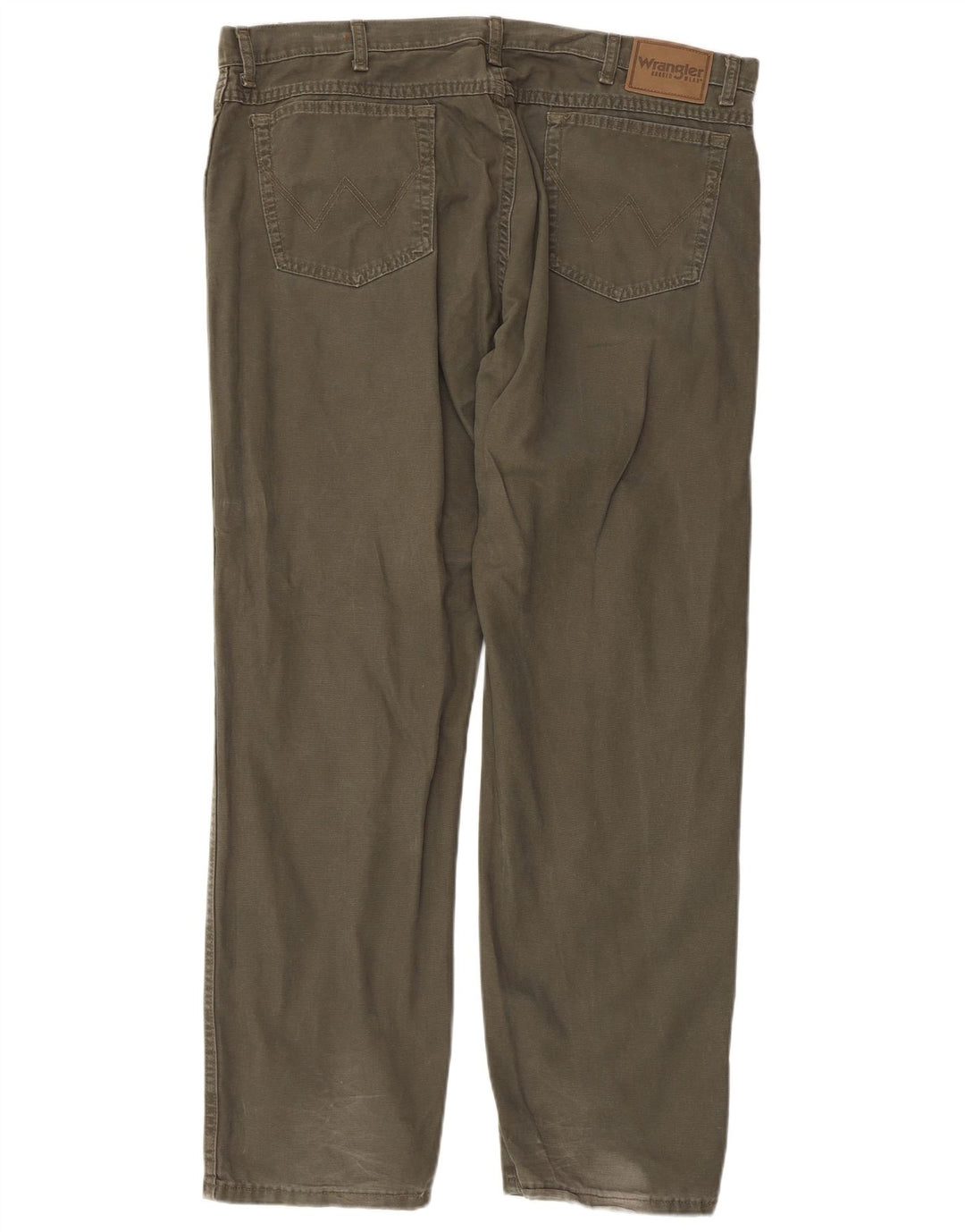 WRANGLER Straight Casual Bukser til mænd W40 L30 Khaki Bomuld