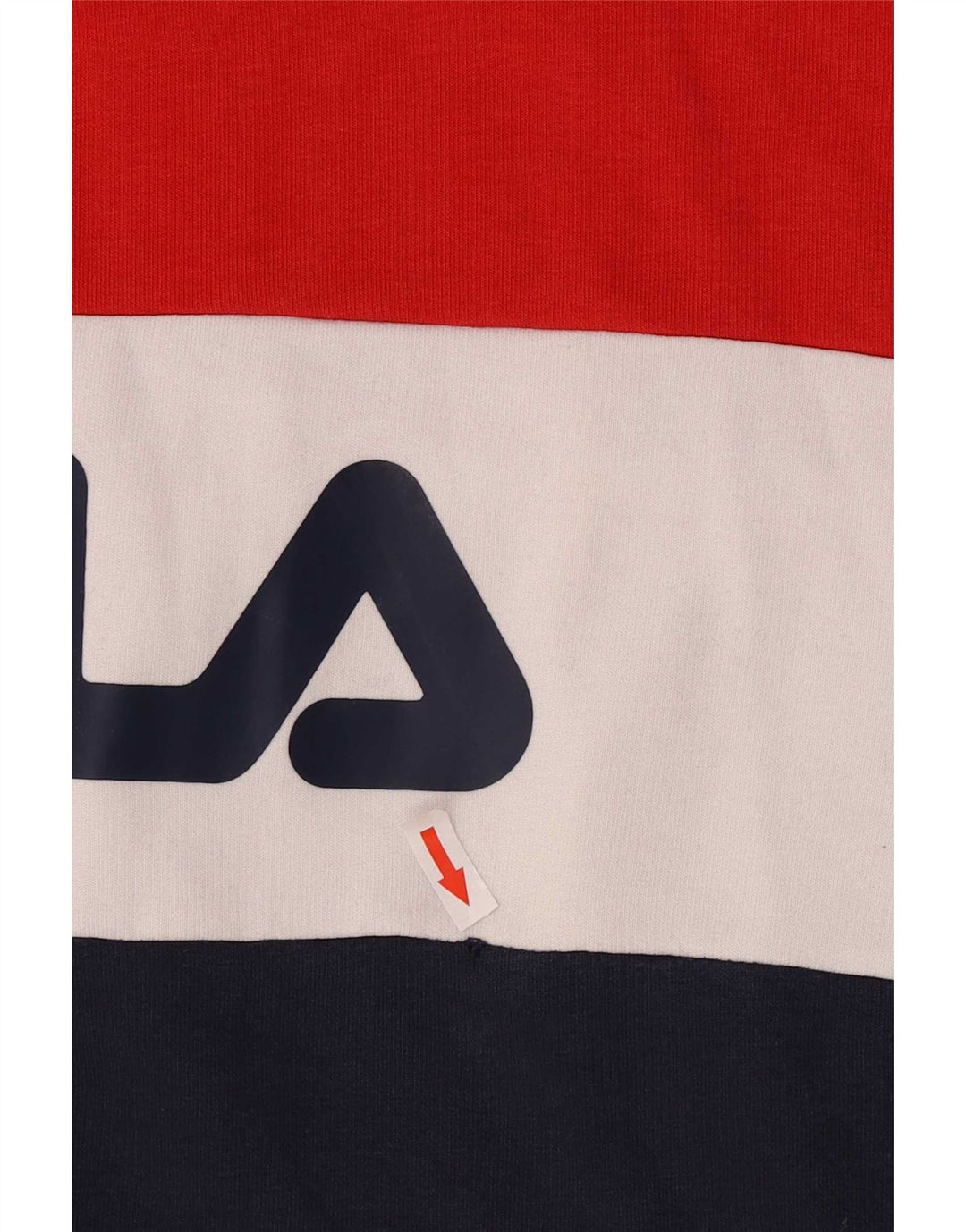 Fila Womens Grafisk Oversized Sweatshirt Jumper UK 10 Lille rød farveblok