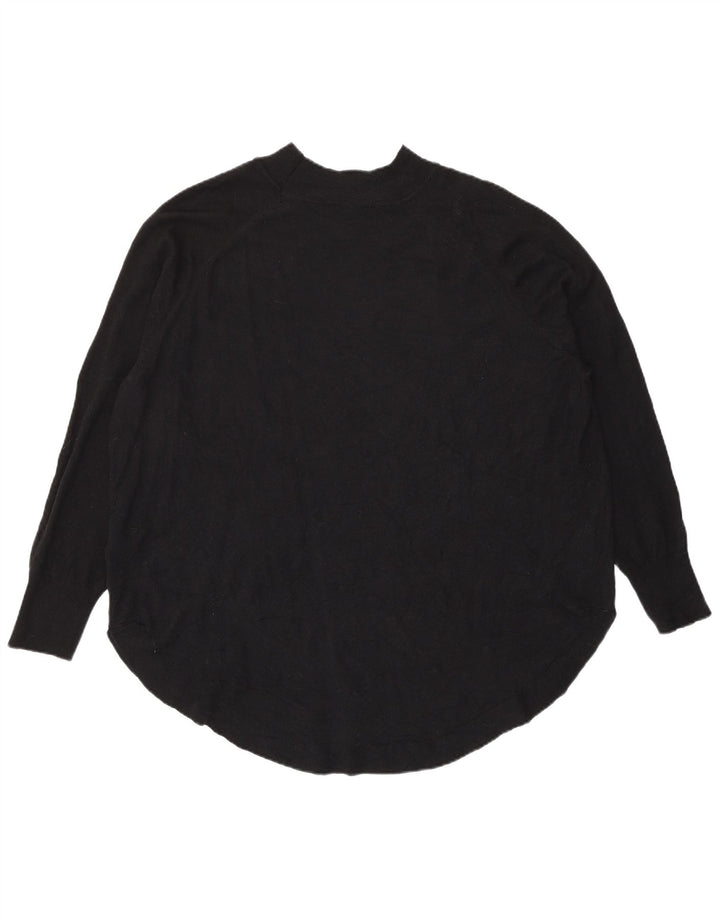 Oasis Dame Oversized Turtle Neck Jumper Sweater UK 18 XL Sort Viscose