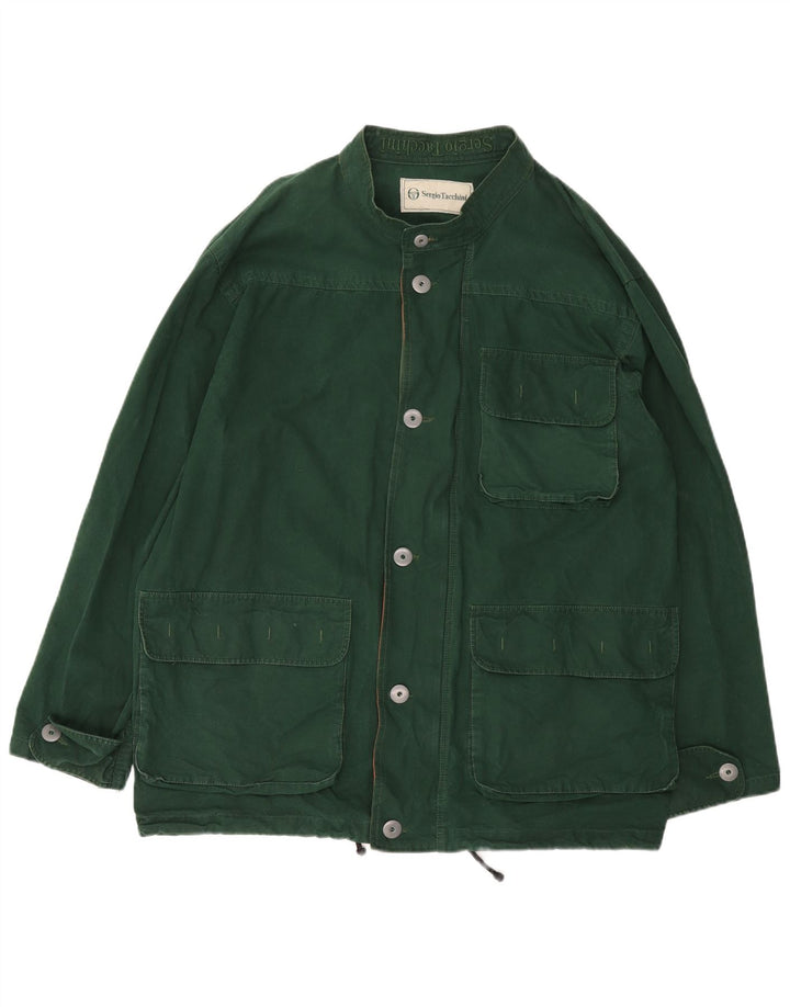 SERGIO TACCHINI Herre Utility Jacket UK 42 XL Grøn Bomuld