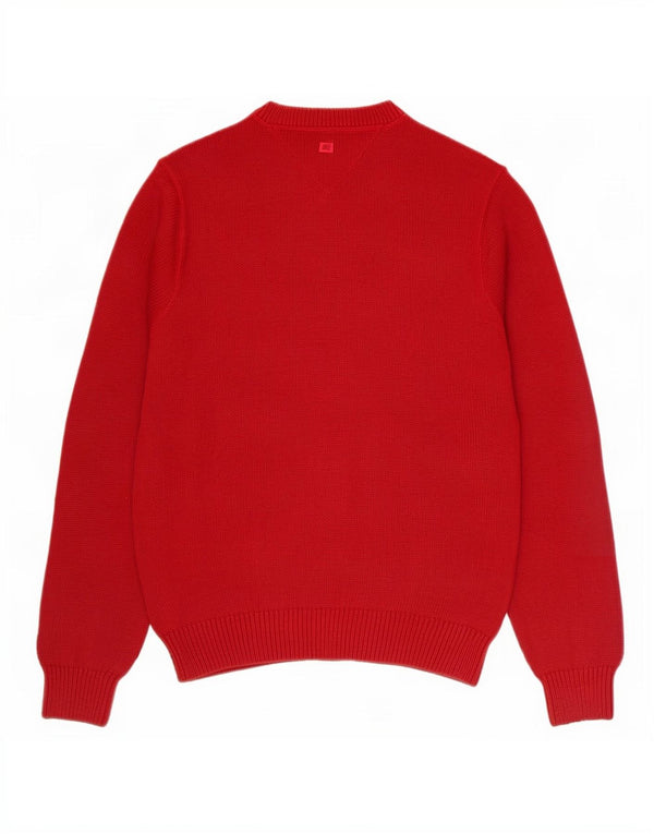 Tommy Hilfiger Herre sweater med rund hals XS rød bomuld