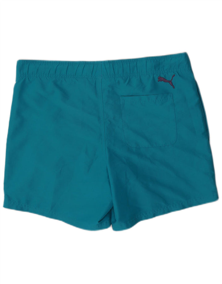 Puma Herre grafiske svømmeshorts Medium Blue Polyester
